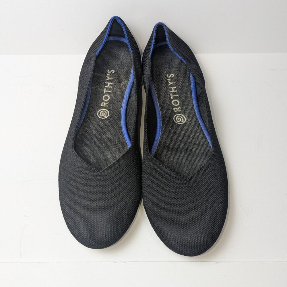 ROTHY'S The Flat Slip On Ballet Flat Size 13 Solid Black Washable Round Toe